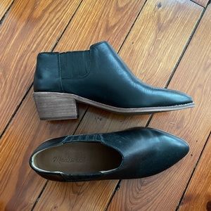 New Madewell black booties size 8
